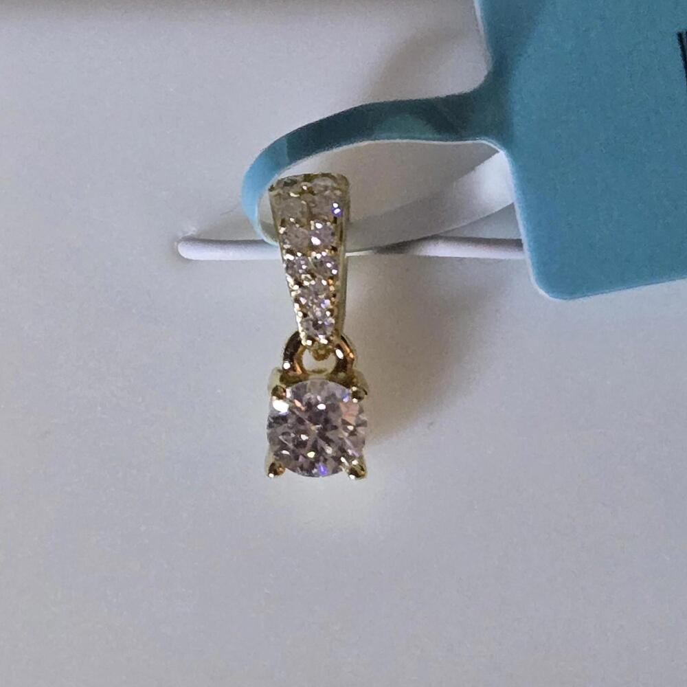 .22 CTW 925 Silver Moissanite Solitaire Pendant